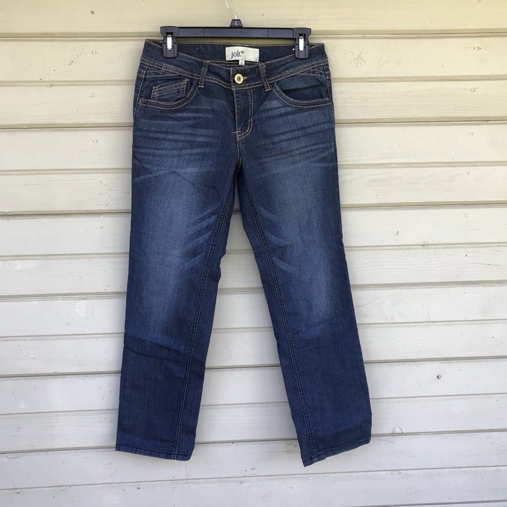 Jolt Women's Junior Size 7 Jeans Straight Leg Blue